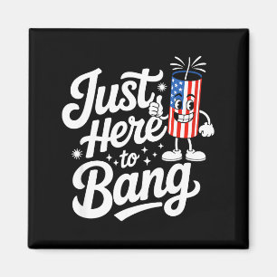 Patriotischer Feuerwerk-US-Flagge lustig 4. Juli  Magnet