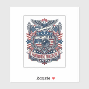 Patriotischer Film Kameramann Vektorgrafik T-Shirt Aufkleber