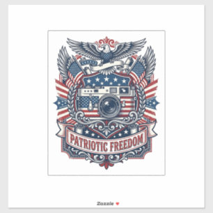 Patriotischer Film Kameramann Vektorgrafik T-Shirt Aufkleber