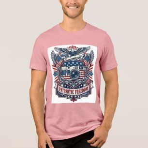 Patriotischer Film Kameramann Vektorgrafik T-Shirt Tri-Blend Shirt