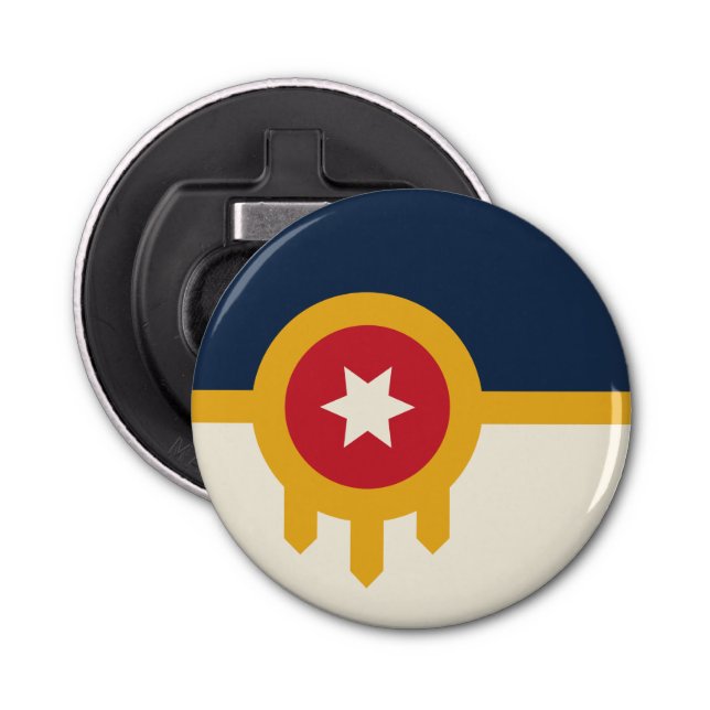 Patriotischer Flaschenöffner mit Fahne von Tulsa C (Vorderseite)