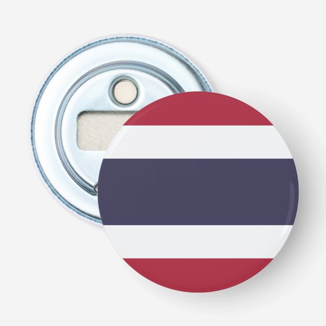 Patriotischer Flaschenöffner mit Flagge Thailands (Vorderseite)