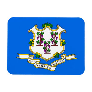 Patriotischer flexibler Magnet mit Connecticut-Fla