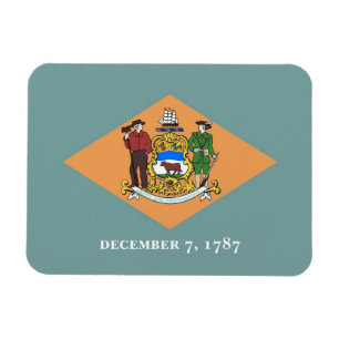 Patriotischer flexibler Magnet mit Delaware-Flagge