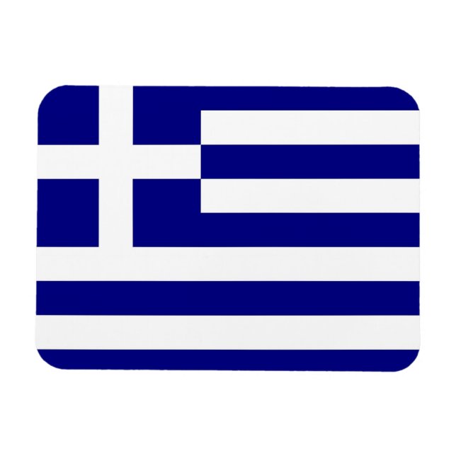 Patriotischer flexibler Magnet mit Flagge Griechen (Horizontal)