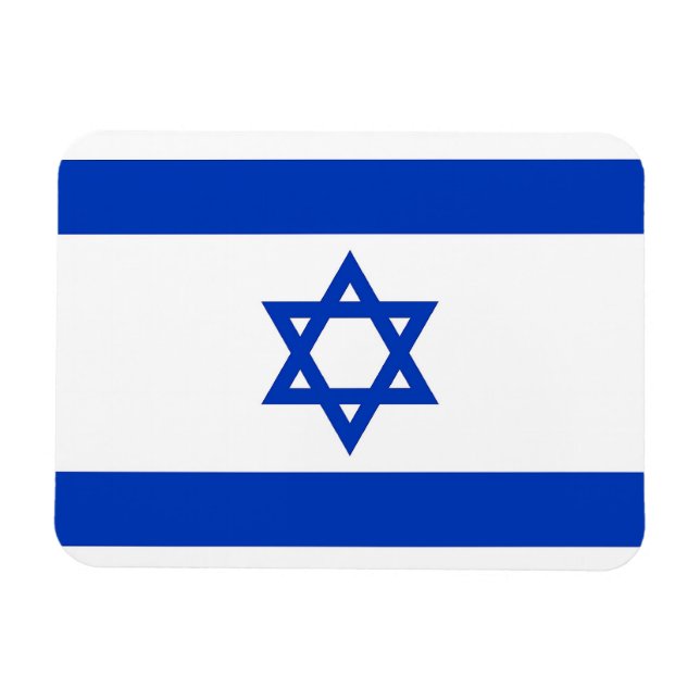 Patriotischer flexibler Magnet mit Flagge Israels (Horizontal)