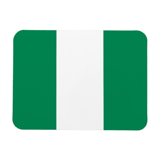Patriotischer flexibler Magnet mit Flagge Nigerias (Horizontal)