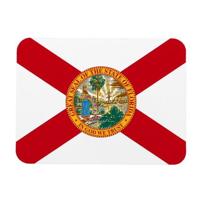 Patriotischer flexibler Magnet mit Florida-Flagge (Horizontal)