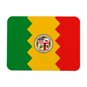 Patriotischer flexibler Magnet mit Los Angeles-Fla