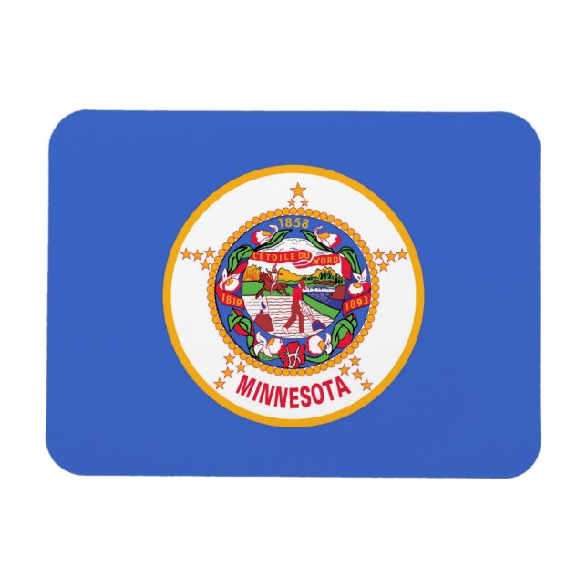 Patriotischer flexibler Magnet mit Minnesota-Flagg (Horizontal)