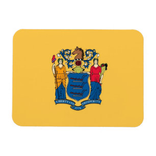 Patriotischer flexibler Magnet mit New Jersey-Flag