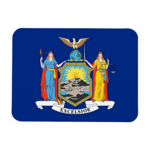 Patriotischer flexibler Magnet mit New Yorker Flag