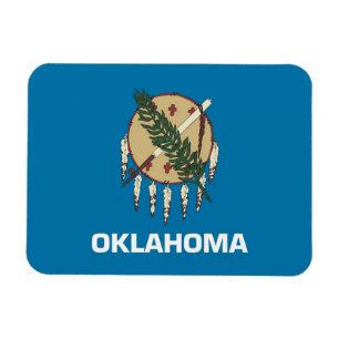 Patriotischer flexibler Magnet mit Oklahoma-Flagge