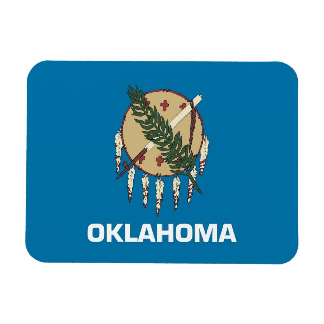 Patriotischer flexibler Magnet mit Oklahoma-Flagge (Horizontal)