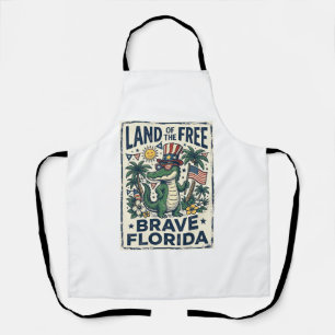 Patriotischer Florida-Alligator 4. Juli Schürze
