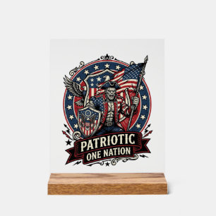 Patriotischer Frankenstein Freiheit Schrecklicher Acrylschild