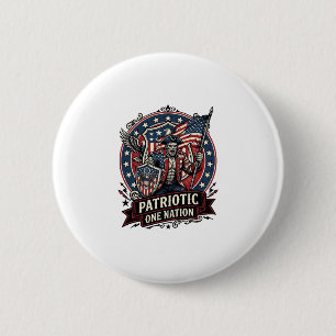 Patriotischer Frankenstein Freiheit Schrecklicher Button