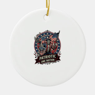 Patriotischer Frankenstein Freiheit Schrecklicher Keramik Ornament