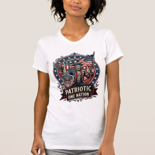 Patriotischer Frankenstein Freiheit Schrecklicher T-Shirt