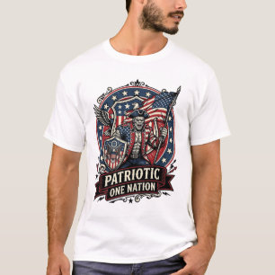 Patriotischer Frankenstein Freiheit Schrecklicher T-Shirt
