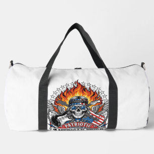 Patriotischer Freiheit Gitarrist Totenkopf Musik R Duffle Bag