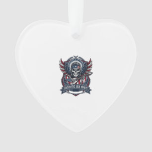 Patriotischer Freiheit Gitarrist Totenkopf Musik R Ornament