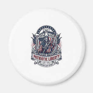 Patriotischer Freiheits-Sensenmann Dunkler Patriot Magnet