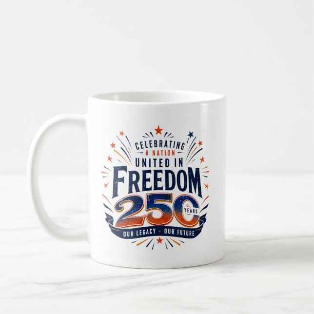 Patriotischer Freiheitsfeier-Kaffee Kaffeetasse (Links)