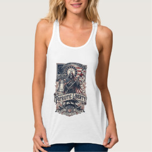 Patriotischer Freiheitsmäher Dunkler Patriot Skele Tank Top