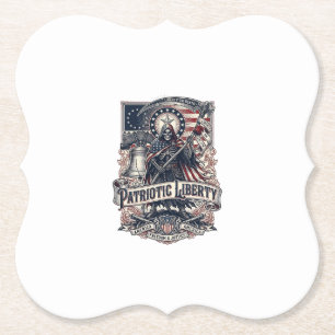Patriotischer Freiheitsmäher Dunkler Patriot Skele Untersetzer
