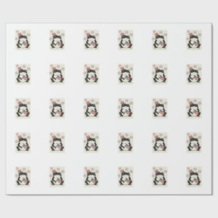 Patriotischer Frosch Vintage-Stich Vektor Kunst_1 Geschenkpapier