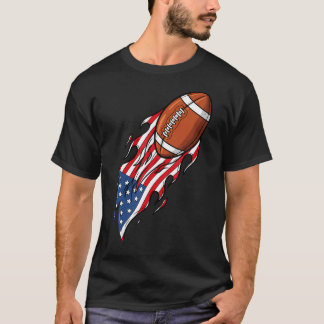 Patriotischer Fußball 4. Juli T-Shirt