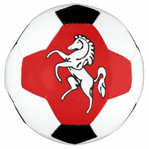 Patriotischer Fußball mit Flagge von Kent, England