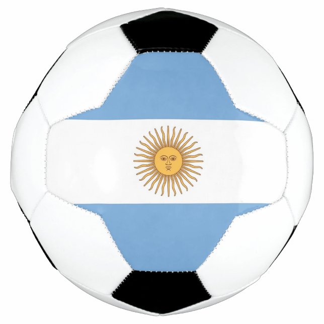 Patriotischer Fußballball mit argentinischer Flagg Fußball (Vorderseite)