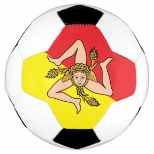 Patriotischer Fußballball mit der Flagge Siziliens Fußball