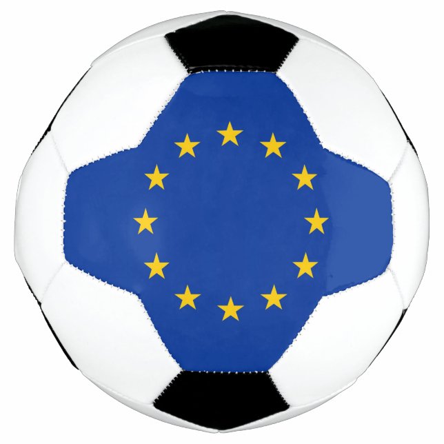 Patriotischer Fußballball mit europäischer Gewerks Fußball (Vorderseite)