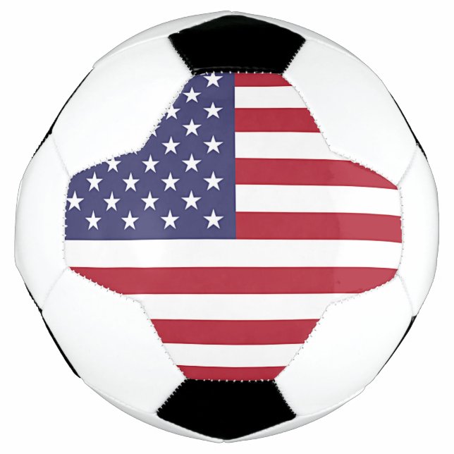 Patriotischer Fußballball mit Flagge der USA Fußball (Vorderseite)