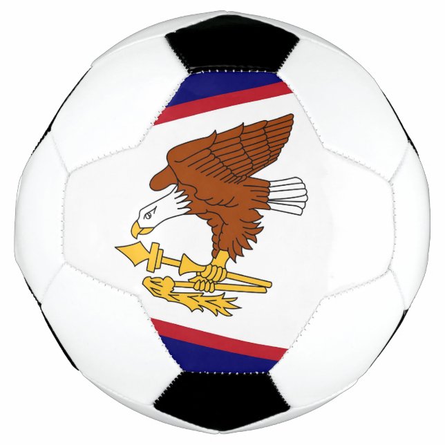 Patriotischer Fußballball mit Flagge von Amerikani Fußball (Vorderseite)