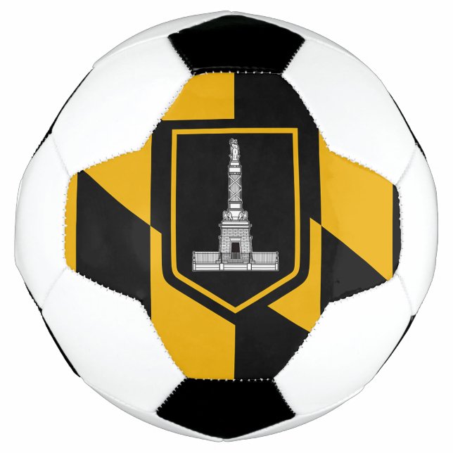 Patriotischer Fußballball mit Flagge von Baltimore Fußball (Vorderseite)