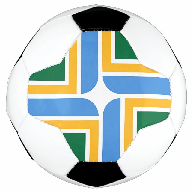 Patriotischer Fußballball mit Flagge von Portland Fußball (Vorderseite)