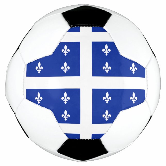 Patriotischer Fußballball mit Flagge von Quebec, K Fußball (Vorderseite)
