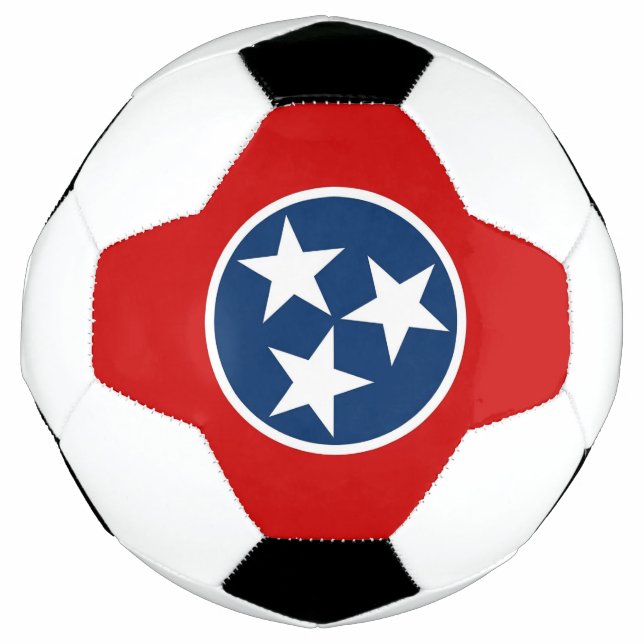 Patriotischer Fußballball mit Flagge von Tennessee Fußball (Vorderseite)