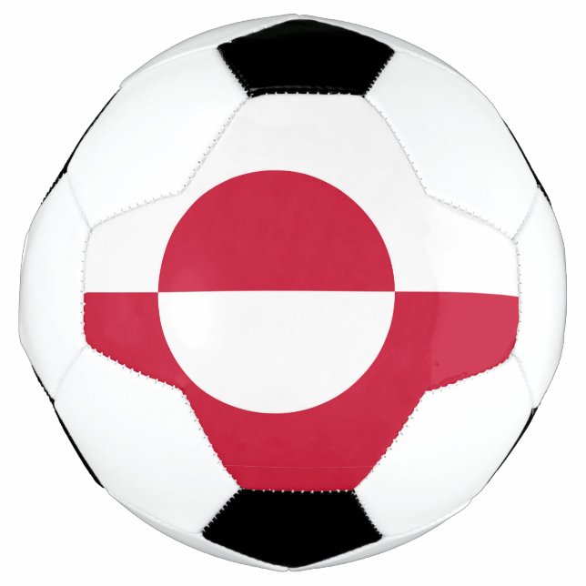 Patriotischer Fußballball mit grönländischer Flagg Fußball (Vorderseite)