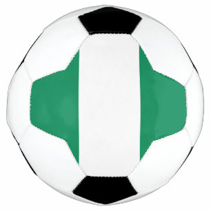Patriotischer Fußballball mit nigerianischer Flagg Fußball