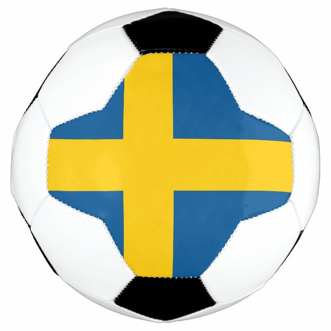 Patriotischer Fußballball mit Schwedenflagge Fußball (Vorderseite)