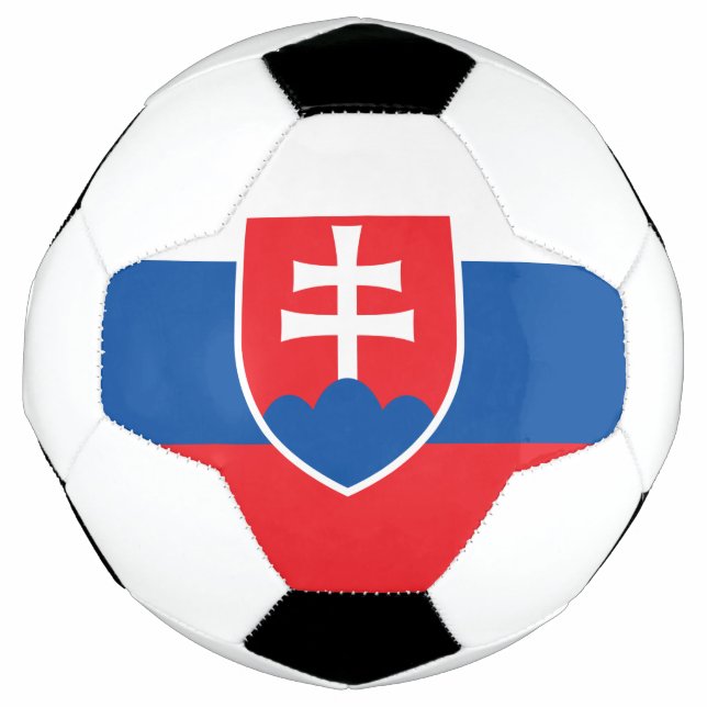 Patriotischer Fußballball mit slowakischer Flagge Fußball (Vorderseite)