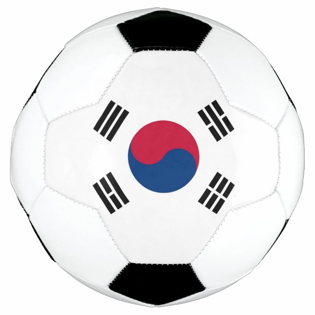 Patriotischer Fußballball mit Südkorea-Flagge Fußball (Vorderseite)