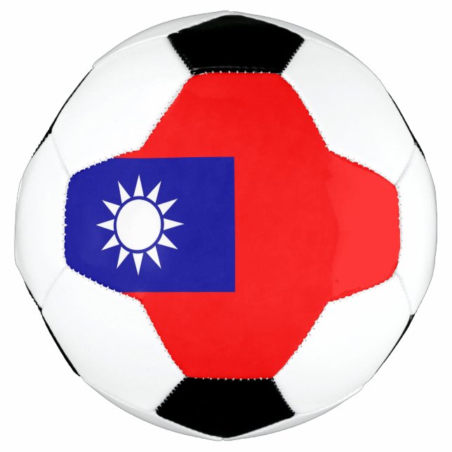 Patriotischer Fußballball mit taiwanischer Flagge Fußball (Vorderseite)