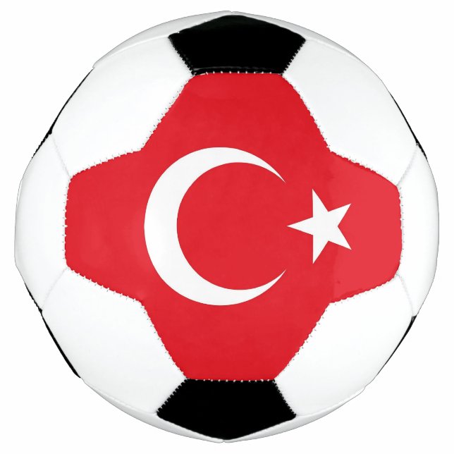 Patriotischer Fußballball mit türkischer Flagge Fußball (Vorderseite)