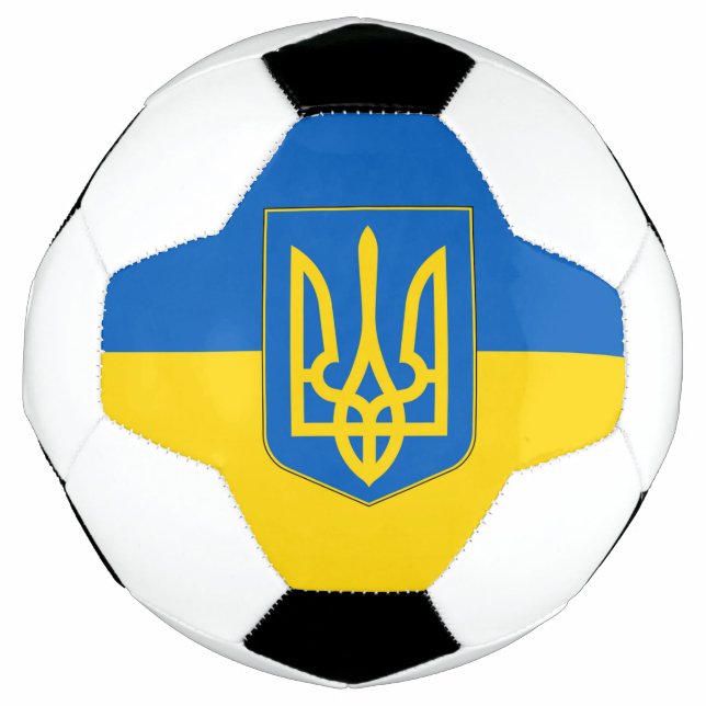 Patriotischer Fußballball mit ukrainischer Flagge Fußball (Vorderseite)